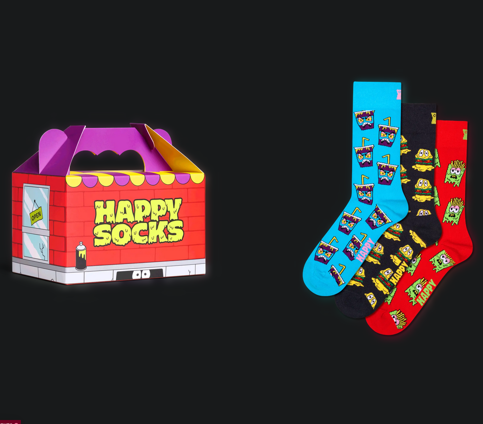 3-Pack Hangry Meal Socks Gift Set