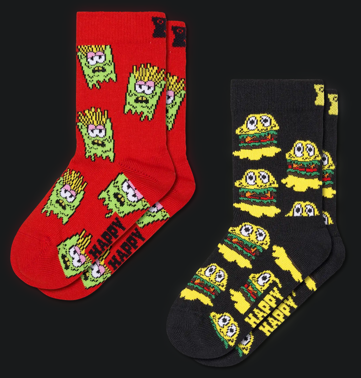 Kids 2-Pack Smelly Burger Socks